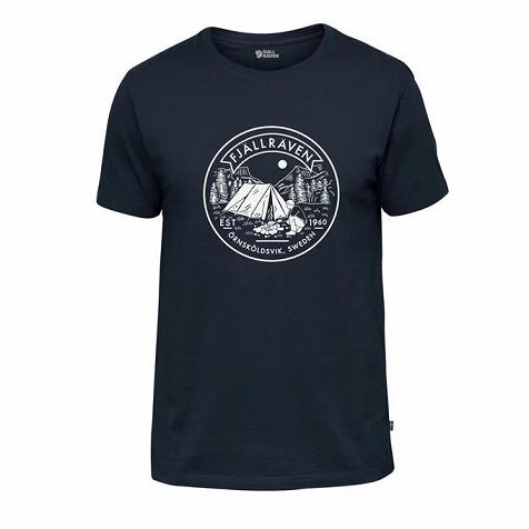 Fjallraven Men Lägerplats T-Shirt Navy PH179134 Philippines